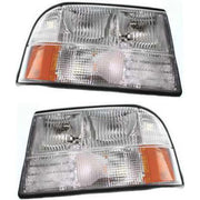 DURAFORCE Driver and Passenger Side Headlights For GMC Sonoma 1998-2004 Halogen w/ Bulb/s