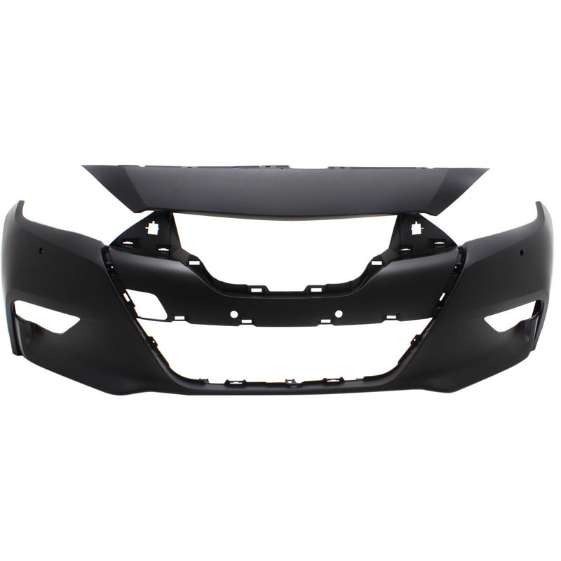 DURAFORCE Front Bumper Cover For 16-18 Nissan Maxima Primed With Parking Aid Sensor Holes