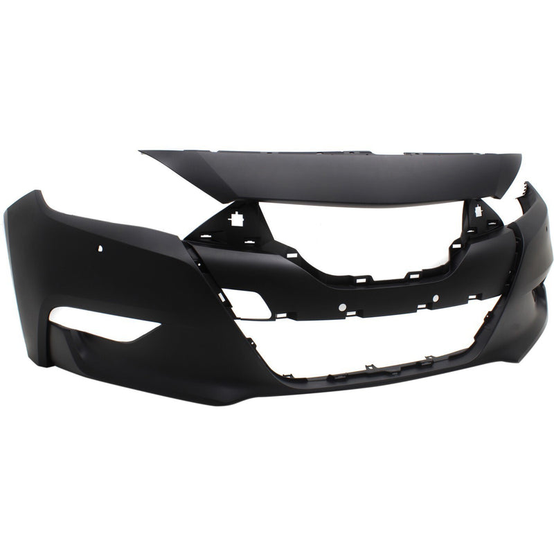 DURAFORCE Front Bumper Cover For 16-18 Nissan Maxima Primed With Parking Aid Sensor Holes