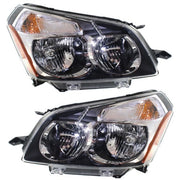 DURAFORCE Headlight Assembly Set For 2009 2010 Pontiac Vibe Left Right Halogen With Bulb