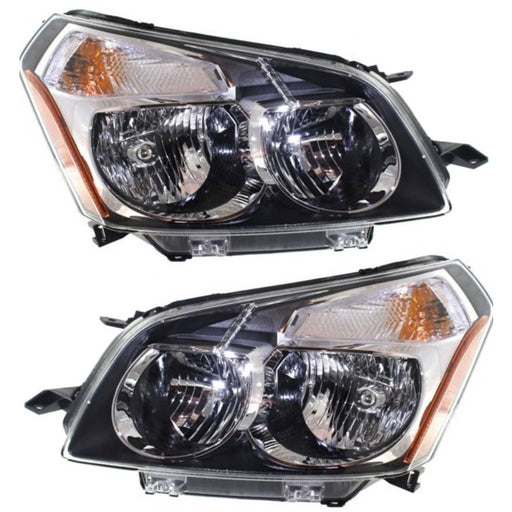 DURAFORCE Headlight Assembly Set For 2009 2010 Pontiac Vibe Left Right Halogen With Bulb