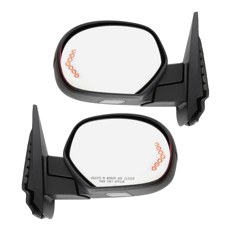 DURAFORCE Power Mirror Set For 07-13 Chevy Silverado 1500 GMC Yukon Heated Signal Light