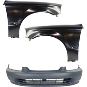 DURAFORCE Front Bumper Covers Fascias Fender Kit For 1996-1998 Honda Civic