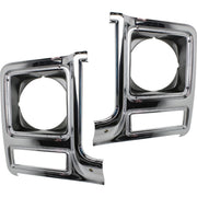 DURAFORCE Headlight Door Set For 79-80 Chevy C10 Full-Size Pickup Chrome and dark argent