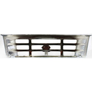 DURAFORCE Grille Assembly Headlight Door Kit For 1992-1996 Ford F-150 Bronco Chrome Shell