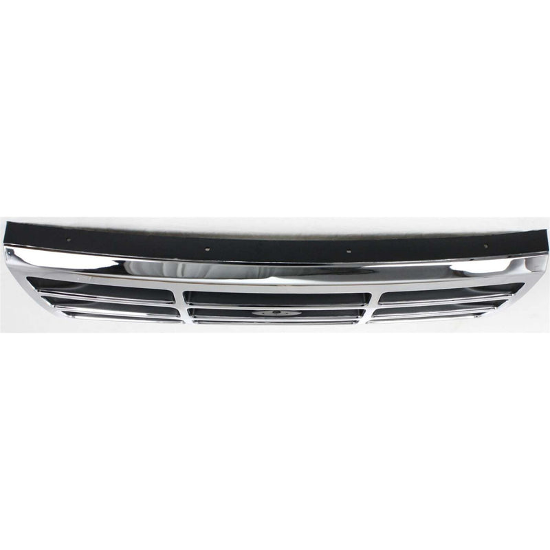 DURAFORCE Grille Assembly Headlight Door Kit For 1992-1996 Ford F-150 Bronco Chrome Shell