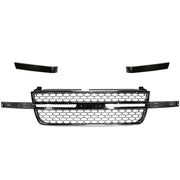 DURAFORCE Grille Assembly Kit For 03-06 Chevy Silverado 2500 HD Chrome Shell Painted Gray