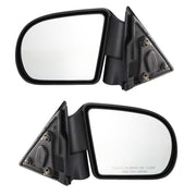 DURAFORCE Mirror Set For 1999-2004 Chevrolet S10 Left and Right Manual Fold Textured Black