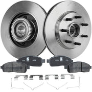 DURAFORCE Brake Rotor Brake Pad Kit For 2004-2008 Ford F-150 Front Solid