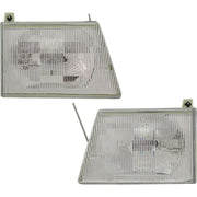 DURAFORCE Left and Right Headlights For Ford E-350 Super Duty 1999-2007 Halogen w/ Bulb/s