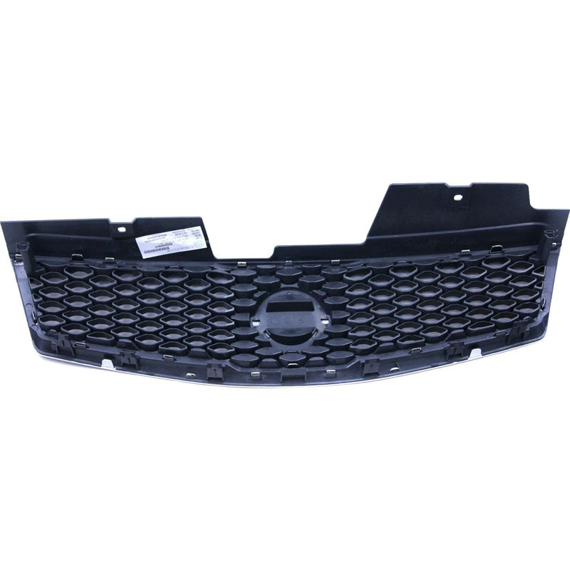 DURAFORCE Grille For 2009-2012 Nissan Sentra Chrome Shell w/ Gray Insert Plastic