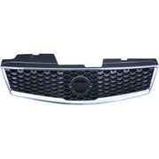 DURAFORCE Grille For 2009-2012 Nissan Sentra Chrome Shell w/ Gray Insert Plastic