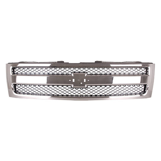 DURAFORCE Grille For 2007-2013 Chevrolet Silverado 1500 Chrome Shell w/ Black Insert