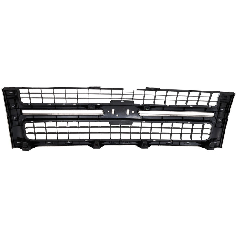DURAFORCE Grille Assembly For 07-10 Chevrolet Silverado 2500 HD Chrome Frame Black Insert