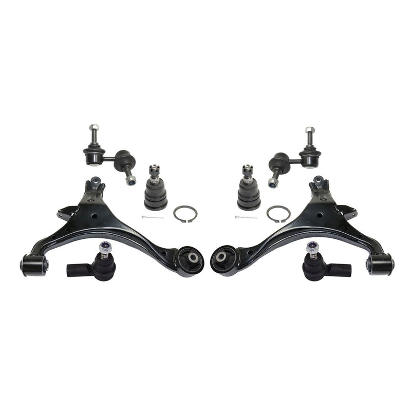 DURAFORCE Control Arm Kit For 2002-2004 Acura RSX Front Lower with Sway Bar Link Tie Rod