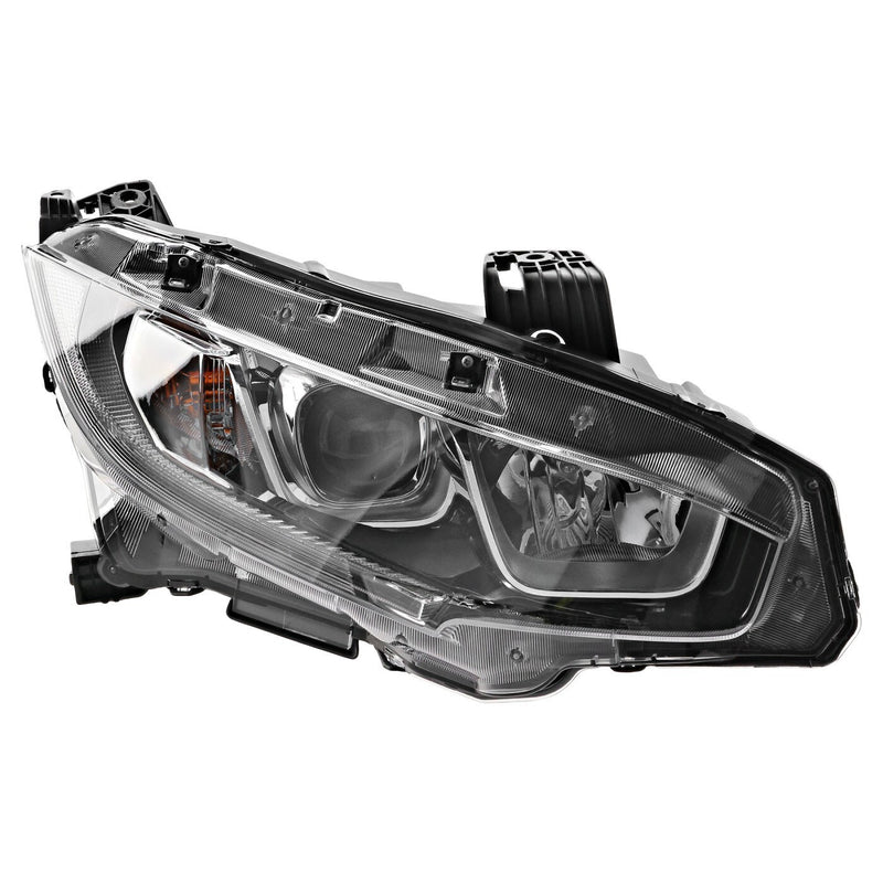 DURAFORCE Driver & Passenger Side Headlights For Honda Civic 2016-2020 Halogen w/ Bulbs US