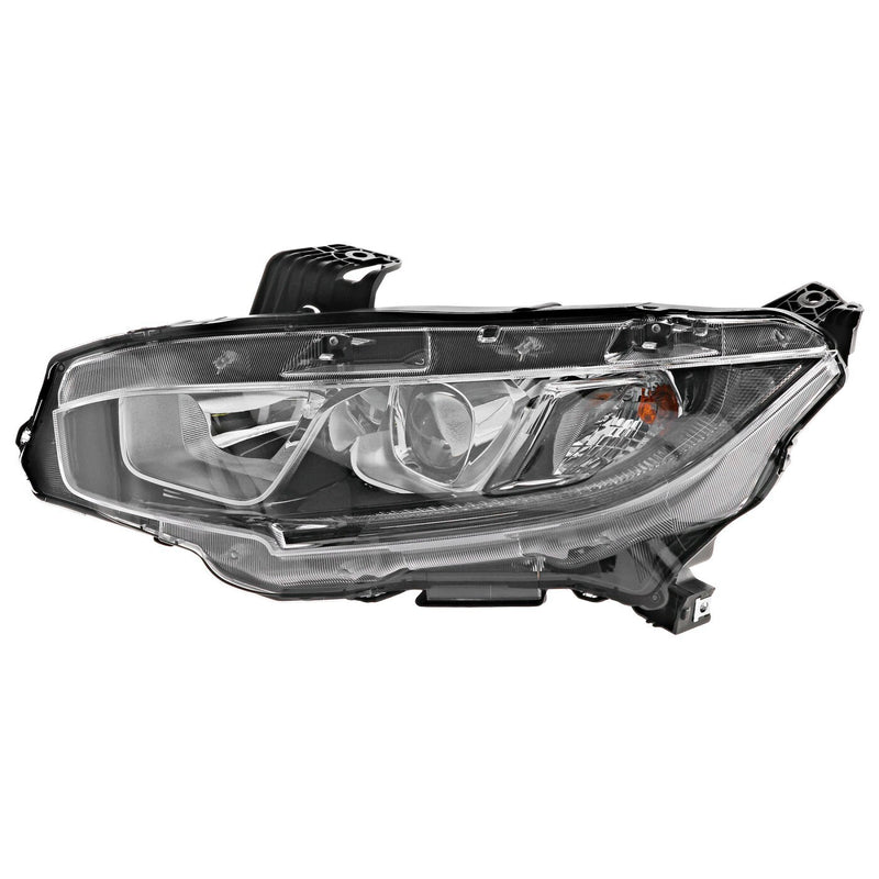 DURAFORCE Driver & Passenger Side Headlights For Honda Civic 2016-2020 Halogen w/ Bulbs US