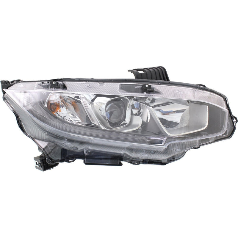 DURAFORCE Driver & Passenger Side Headlights For Honda Civic 2016-2020 Halogen w/ Bulbs US