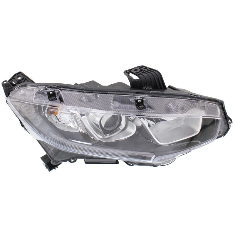 DURAFORCE Driver & Passenger Side Headlights For Honda Civic 2016-2020 Halogen w/ Bulbs US