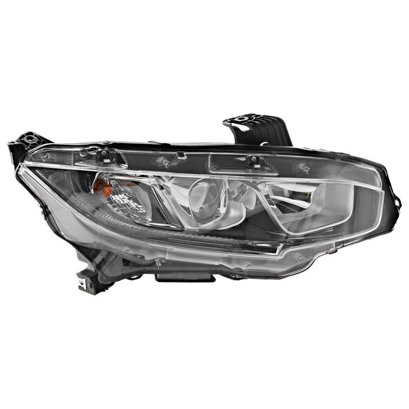 DURAFORCE Driver & Passenger Side Headlights For Honda Civic 2016-2020 Halogen w/ Bulbs US