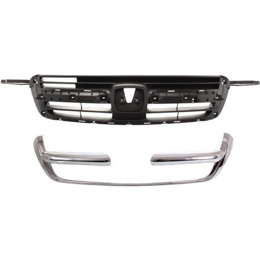 DURAFORCE Grille Assembly Kit For 2002-2004 Honda CR-V HO1200159 HO1210113