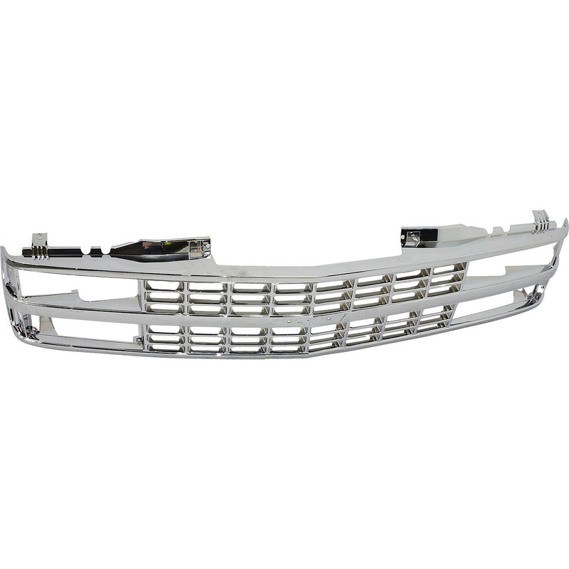 DURAFORCE Grille Assembly For 1988-1993 Chevrolet C1500 K1500 C2500 K2500 Chrome Plastic