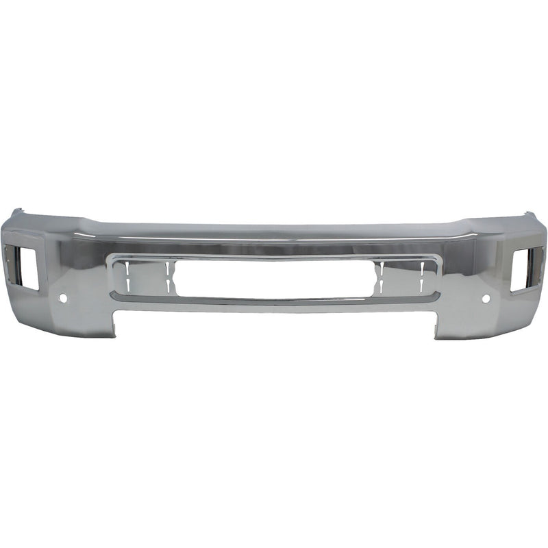 DURAFORCE Front Bumper For 2015-2019 Chevy Silverado 2500 HD Chrome With Fog Light Holes