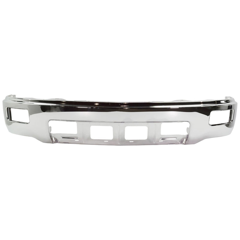 DURAFORCE Front Bumper For 2014-2015 Chevrolet Silverado 1500 Chrome with Fog Light Holes