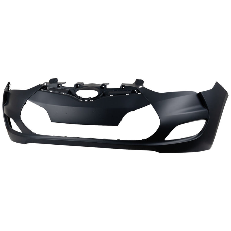 DURAFORCE Front Bumper Cover For 2012-2017 Hyundai Veloster With Fog Lamp Holes Primed