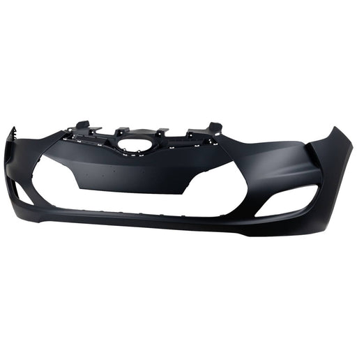 DURAFORCE Front Bumper Cover For 2012-2017 Hyundai Veloster With Fog Lamp Holes Primed