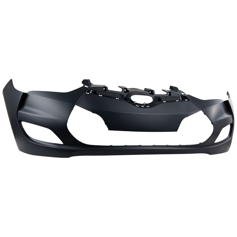 DURAFORCE Front Bumper Cover For 2012-2017 Hyundai Veloster With Fog Lamp Holes Primed