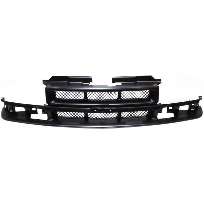 DURAFORCE Grille Assembly For 1998-05 Chevrolet Blazer 1998-04 S10 Black Shell and Insert