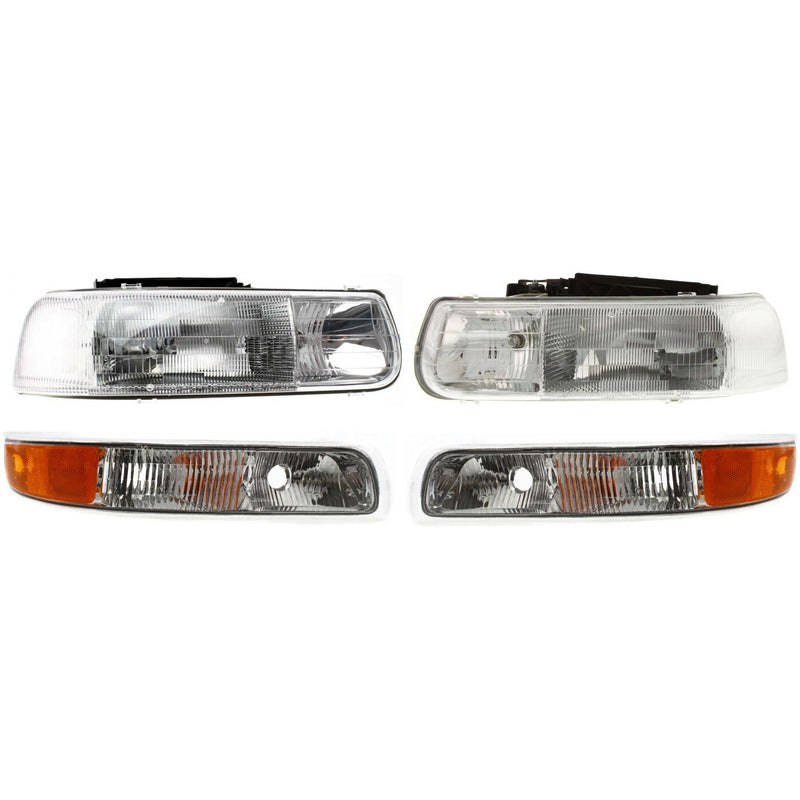 DURAFORCE Headlight Kit For 1999-2002 Chevrolet Silverado 1500 Left and Right 4Pc