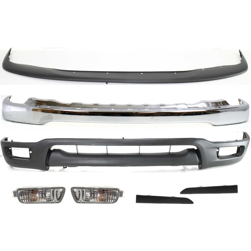 DURAFORCE Bumper Kit For 2001-2004 Toyota Tacoma 4WD Chrome Steel Front