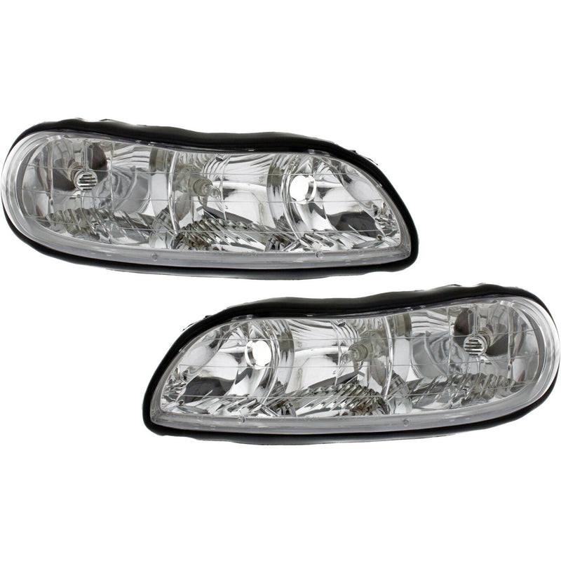 DURAFORCE Halogen Headlight Set For 1997-2003 Chevrolet Malibu Left & Right w/Bulb(s) Pair