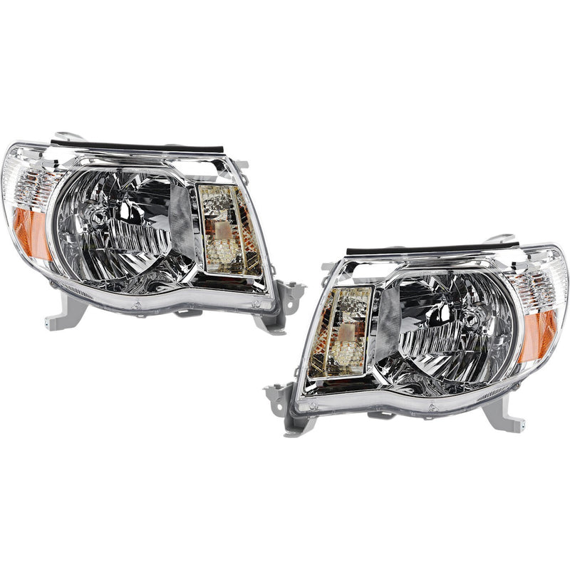 DURAFORCE Headlight Set For 2005-2011 Toyota Tacoma Left and Right Halogen With Bulb 2Pc