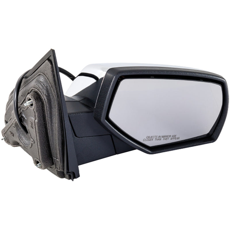 DURAFORCE Mirror For 2014-2018 Chevy Silverado 1500 Right Side Chrome Manual Fold Heated