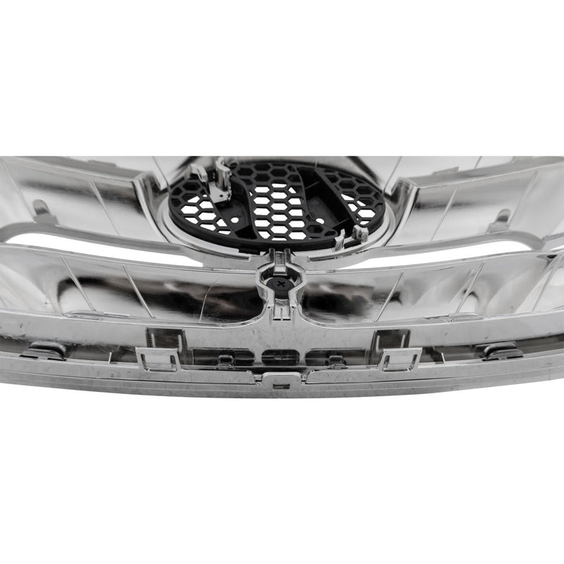 DURAFORCE Grille Assembly Kit Chrome Includes Front Bumper For 2011-2013 Hyundai Sonata