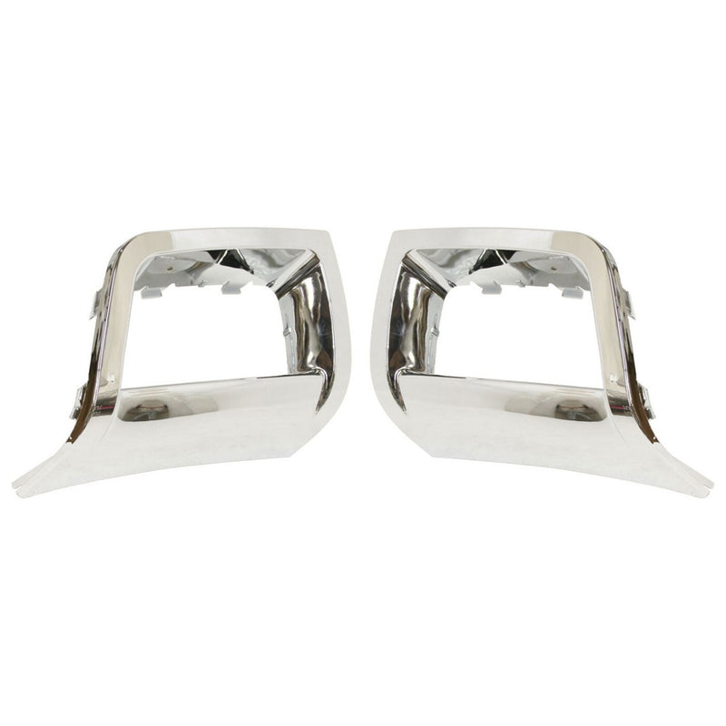 DURAFORCE Fog Light Trim Set For 2006-2009 Chevrolet Trailblazer Left and Right Chrome 2Pc