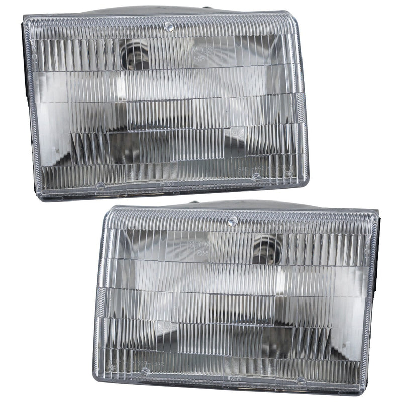 DURAFORCE Left and Right Headlights For Jeep Grand Cherokee 1993-1998 Halogen with Bulb(s)