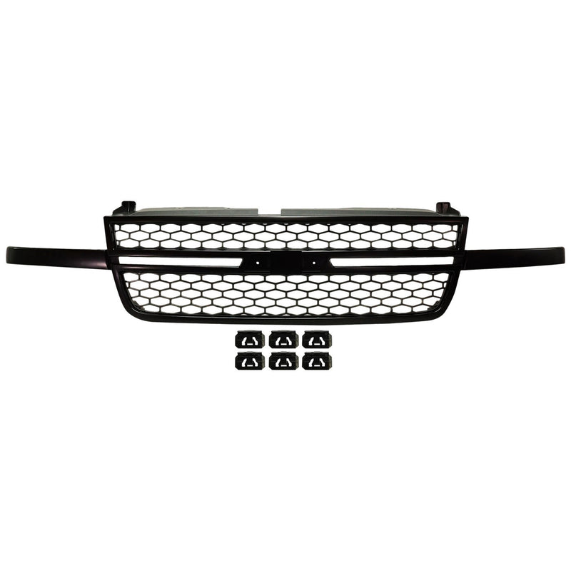 DURAFORCE Grille Assembly Black For 2003-2007 Chevrolet Silverado 1500 SS Includes Classic