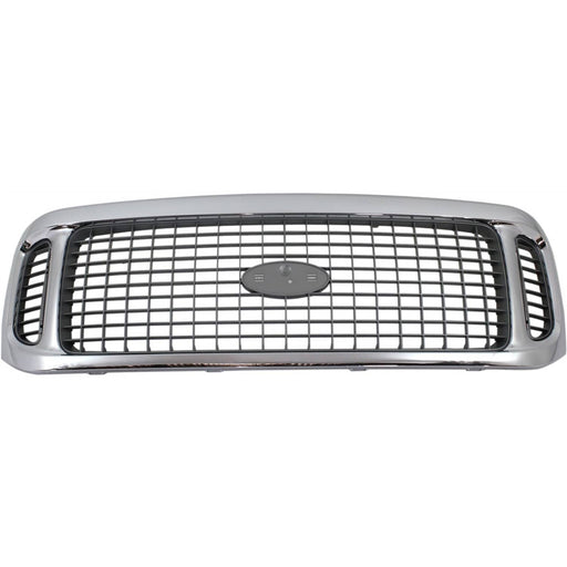 DURAFORCE Grille For 2002-2004 Ford Excursion Chrome Shell w/ Gray Insert Plastic
