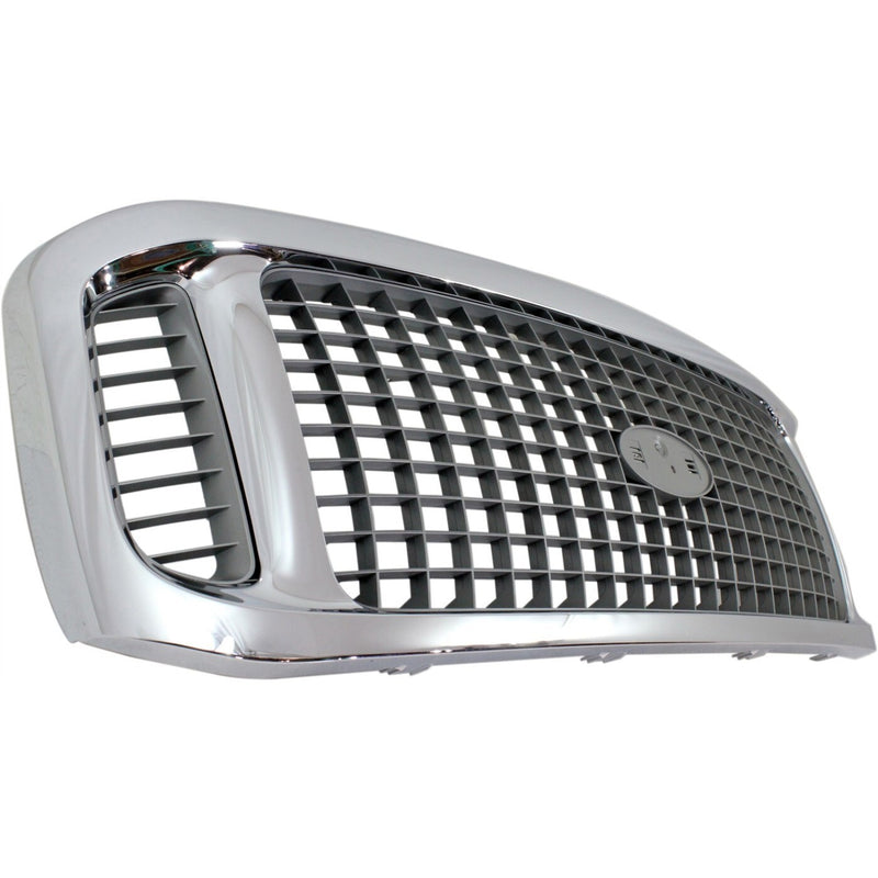 DURAFORCE Grille For 2002-2004 Ford Excursion Chrome Shell w/ Gray Insert Plastic