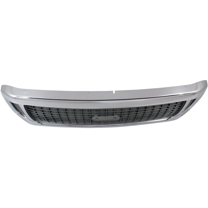 DURAFORCE Grille For 2002-2004 Ford Excursion Chrome Shell w/ Gray Insert Plastic