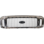 DURAFORCE Grille For 2002-2004 Ford Excursion Chrome Shell w/ Gray Insert Plastic
