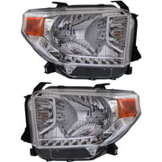 DURAFORCE Headlight Set For 2014-2017 Toyota Tundra Left and Right With Level Adjuster 2Pc