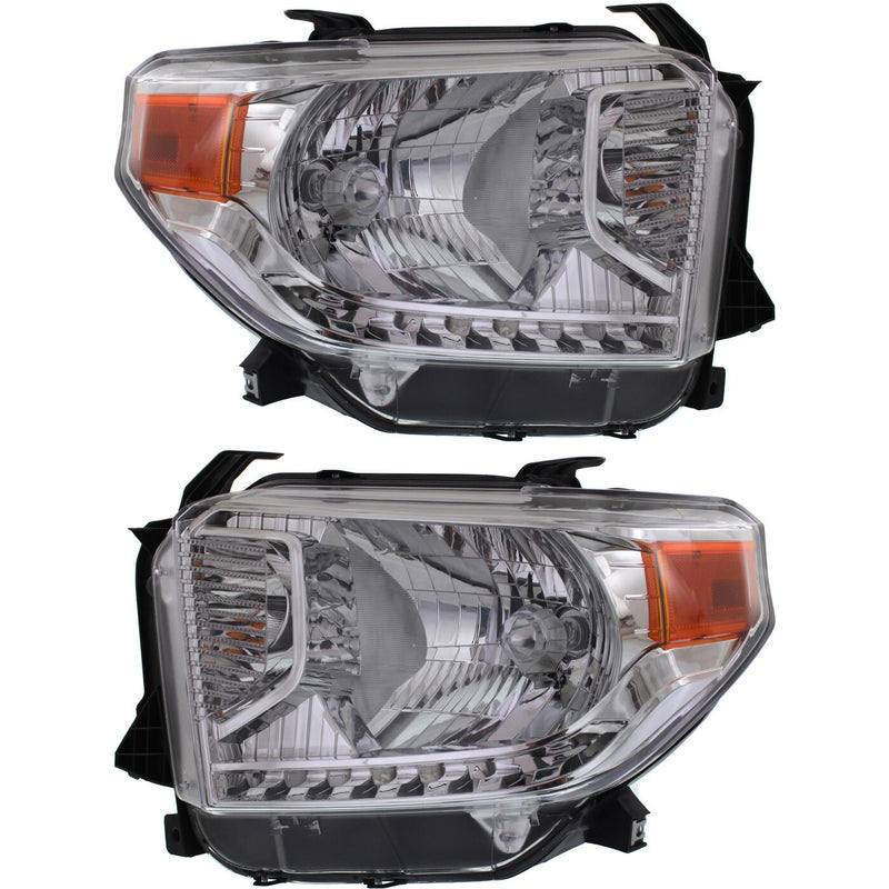 DURAFORCE Headlight Set For 2014-2017 Toyota Tundra Left and Right With Level Adjuster 2Pc