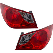 DURAFORCE Tail Light Set For 2011-14 Hyundai Sonata Left Right Outer/Body Mounted Halogen