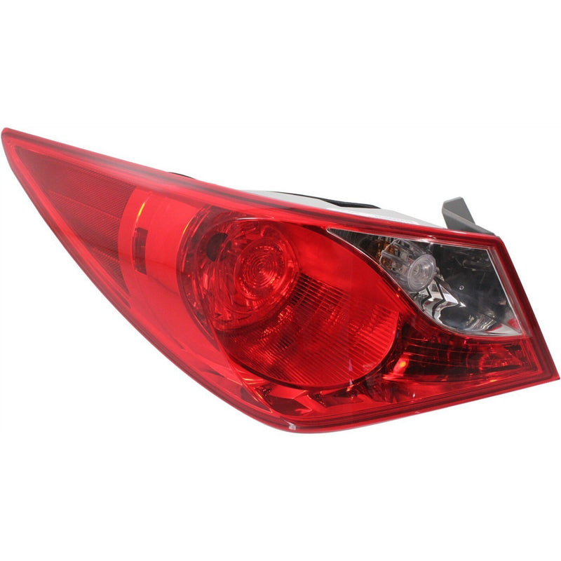 DURAFORCE Tail Light Set For 2011-14 Hyundai Sonata Left Right Outer/Body Mounted Halogen