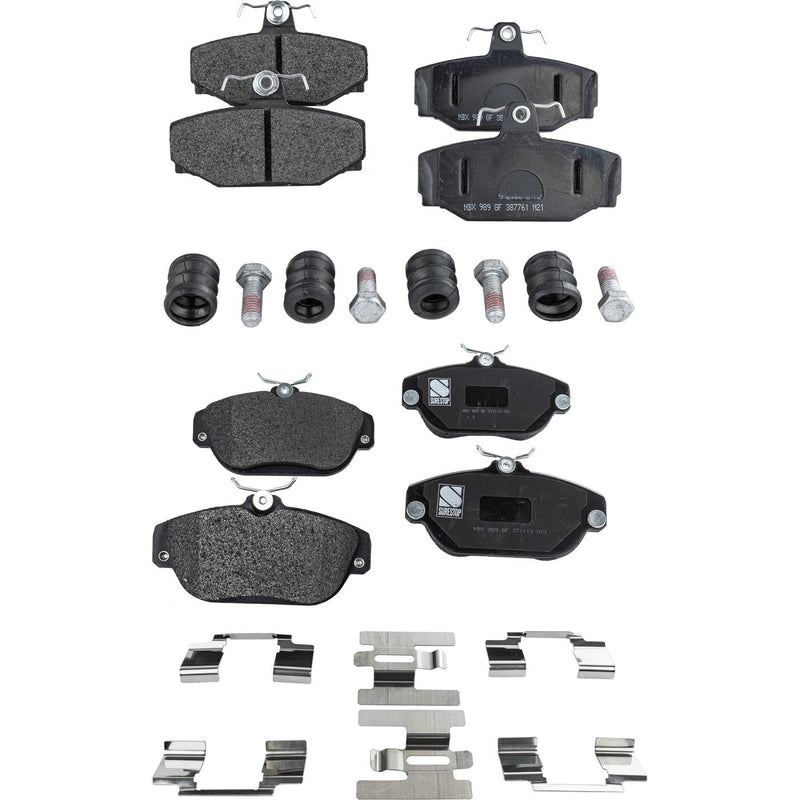 DURAFORCE Front and Rear Semi-Metallic Brake Pad Set For 1992-1997 Volvo 960 Sedan IRS
